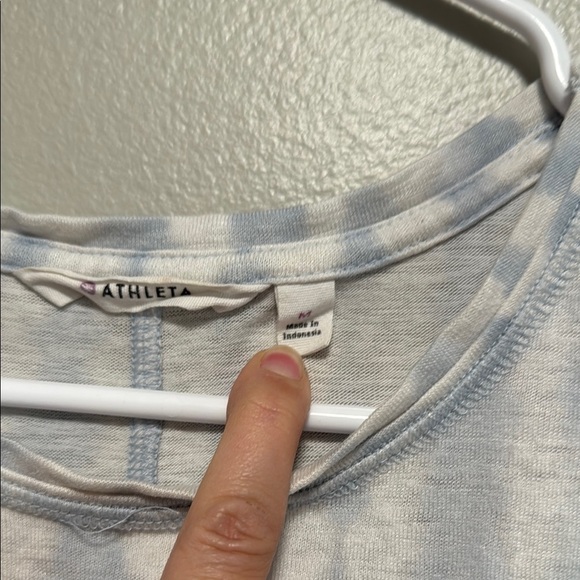 Athleta White and Blue Tank Top Relaxed Fit - Picture 3 of 5